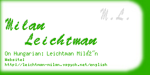 milan leichtman business card